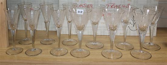 Two boxed sets of Moser glasses